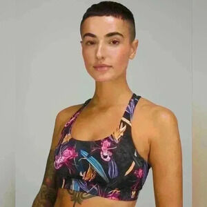 Lululemon Veiled Floral Black Multi Bra